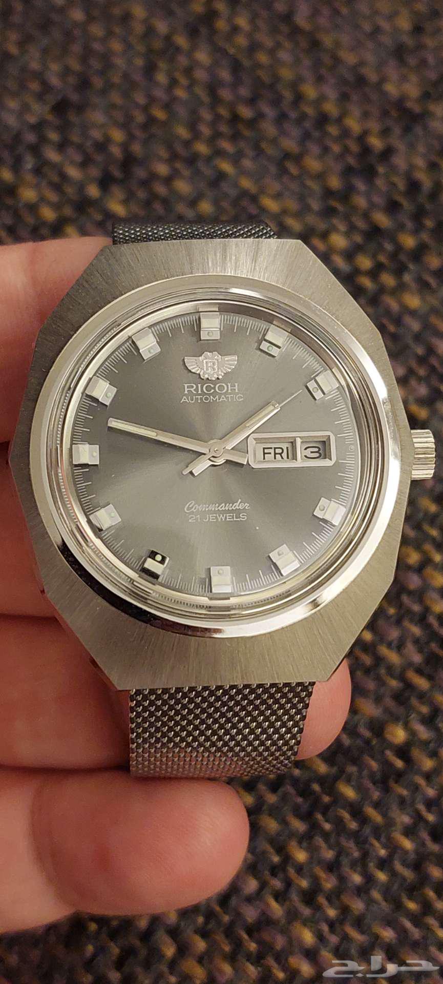 ساعة جديدة مخزنة 50 سنة نوع ريكو RICOH أوتوماتيك ياباني64525995539842111