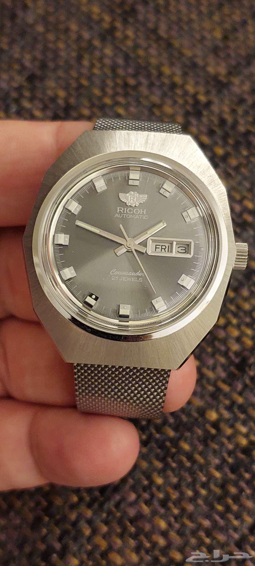 ساعة جديدة مخزنة 50 سنة نوع ريكو RICOH أوتوماتيك ياباني64525995539842110