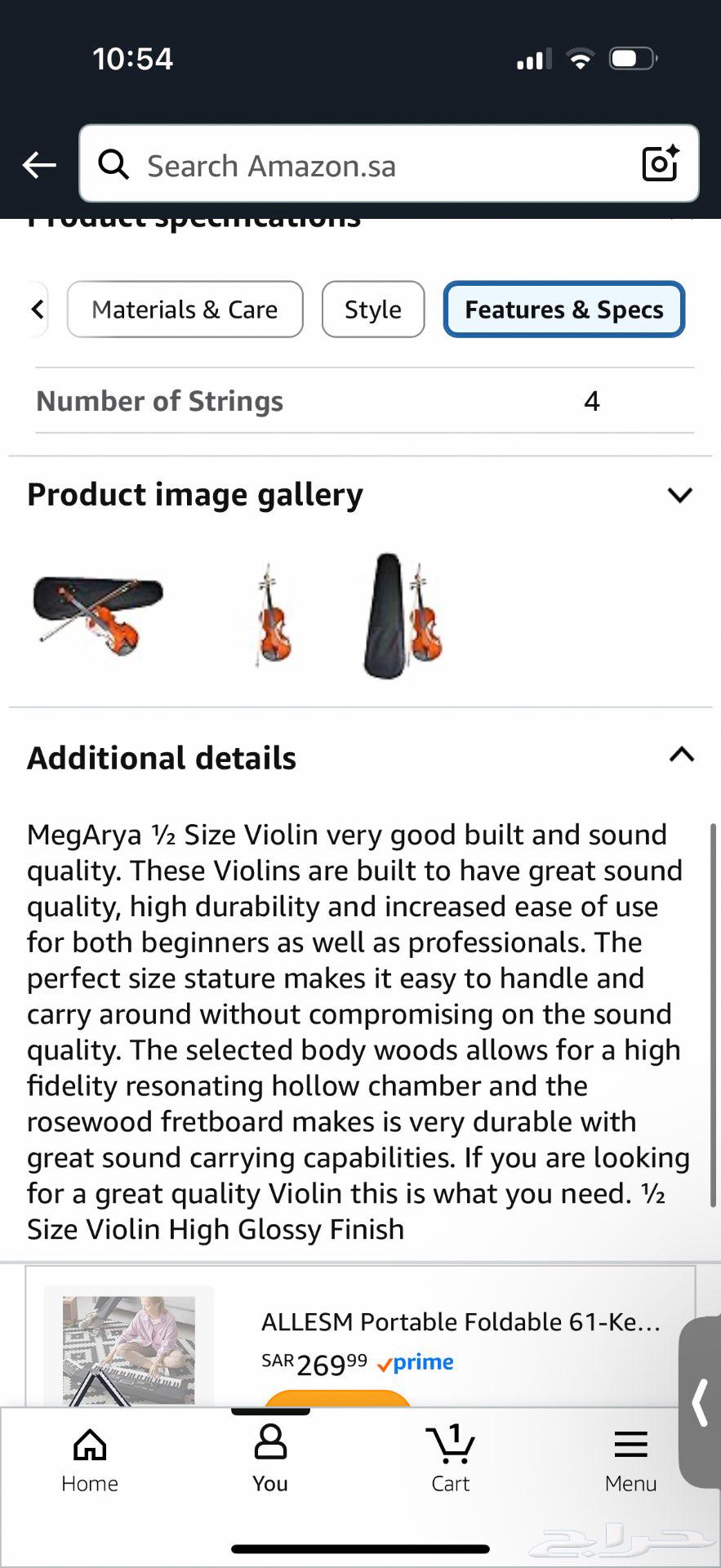 MegArya 1/2 violin for kids64524178510979112