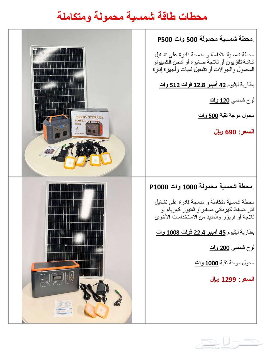 4-Lamp Solar-Powered Mobile Charger Device, Al-Raeei Device64521240243074111