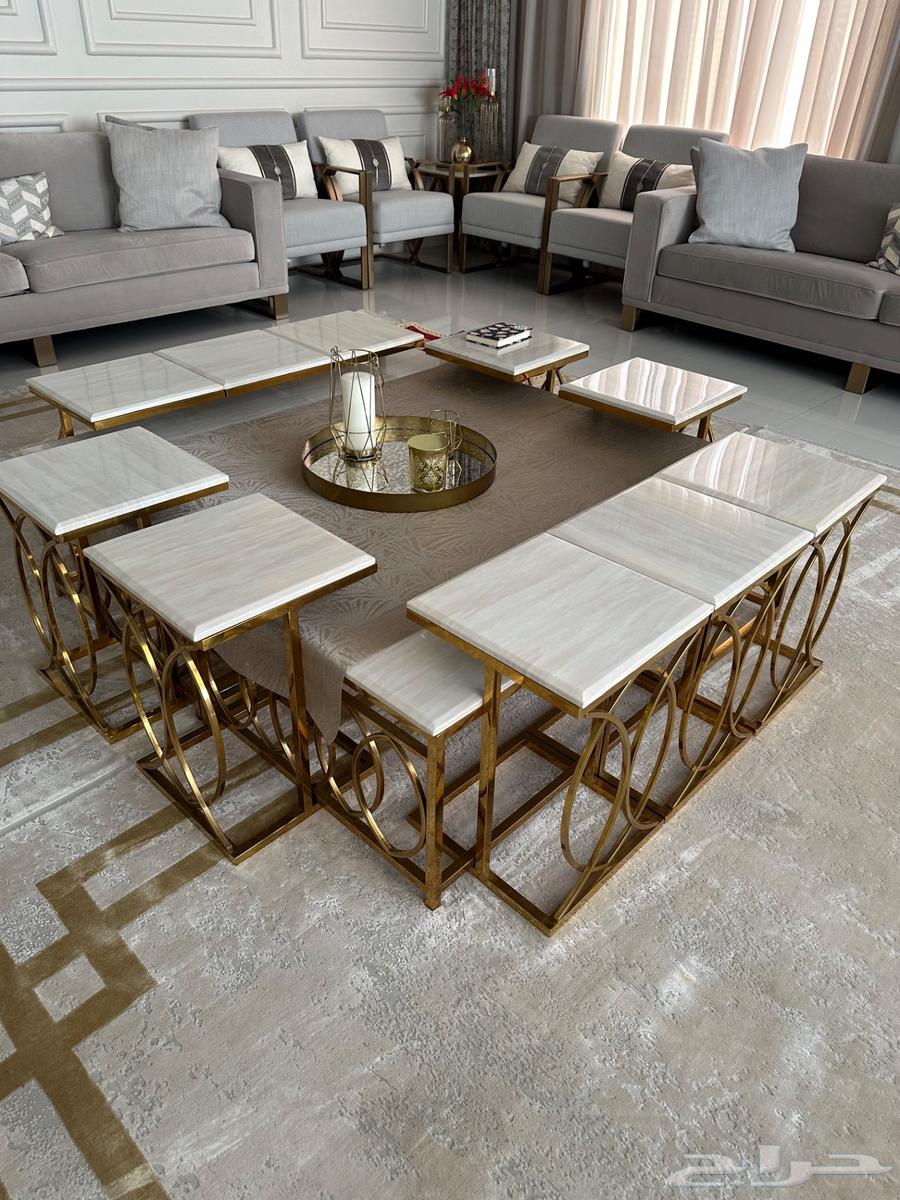 طاولات طاولة ضيافة رخام فخمة64526217173635110