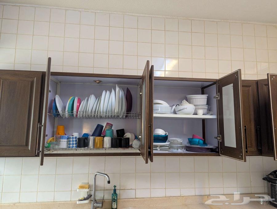 خزائن مطبخ بتصميم خشبي مع حوض64522683346562113