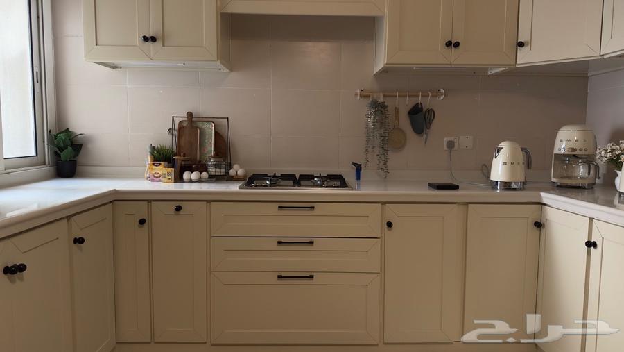 مطبخ ألمنيوم صاج فاخر شبه جديد مع رخام وحوض ستيل وخلاط عملي64532579385345111