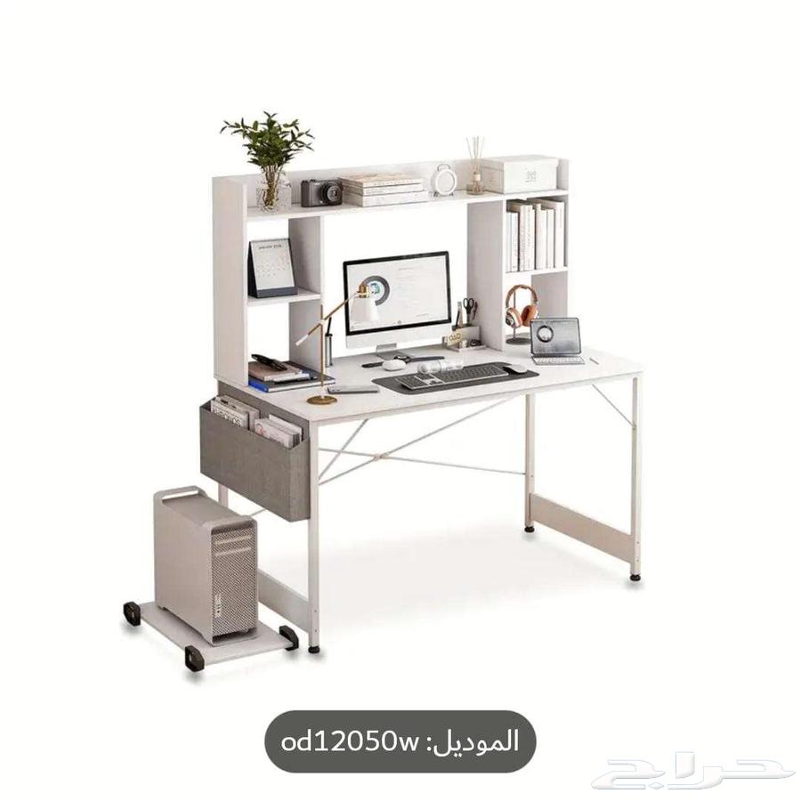 مكتب كمبيوتر مكتبي منظم مع كتب مدمج حامل64534789374849110