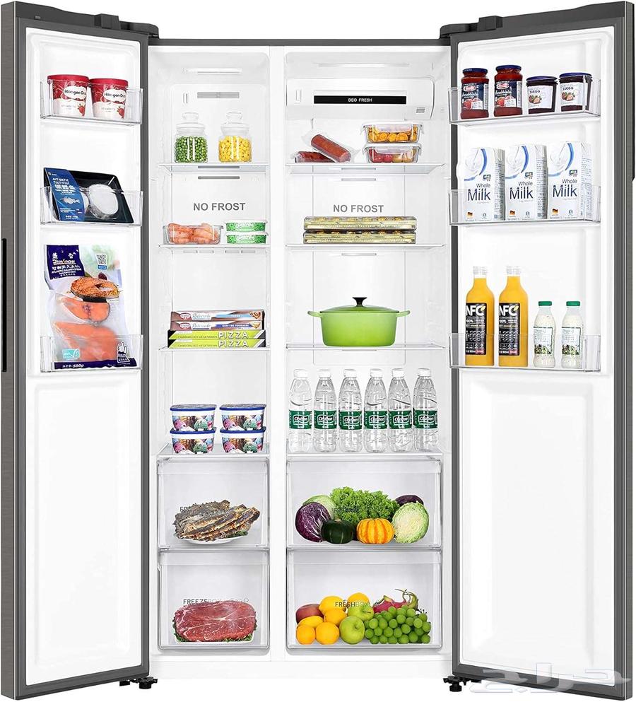 هاير ثلاجة ببابين 18 قدم مع خاصية اذابة الجليد جديد بالكرتون64528850872833114