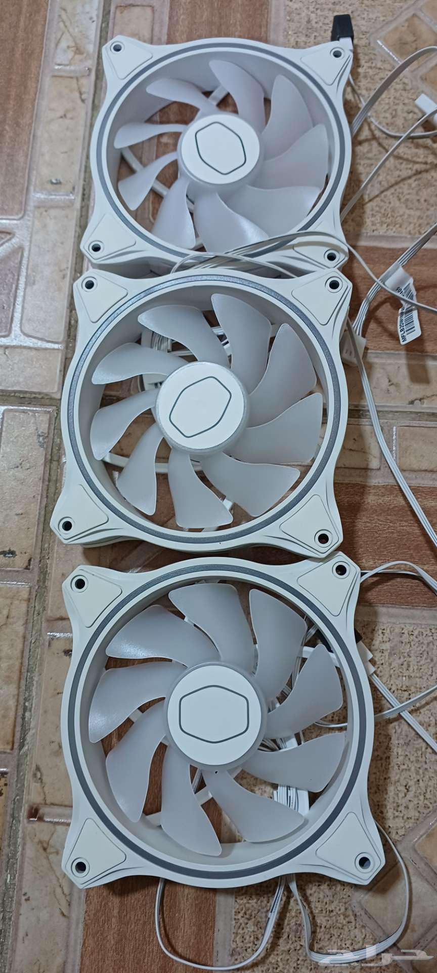 للبيع طقم مراوح عدد 3 موديل Cooler Master MF120 لون أبيض64536529612802110