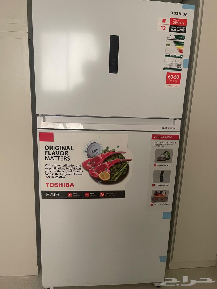 ثلاجة توشيبا جديده لم تستخدم 19 6 قدم64537742712449110