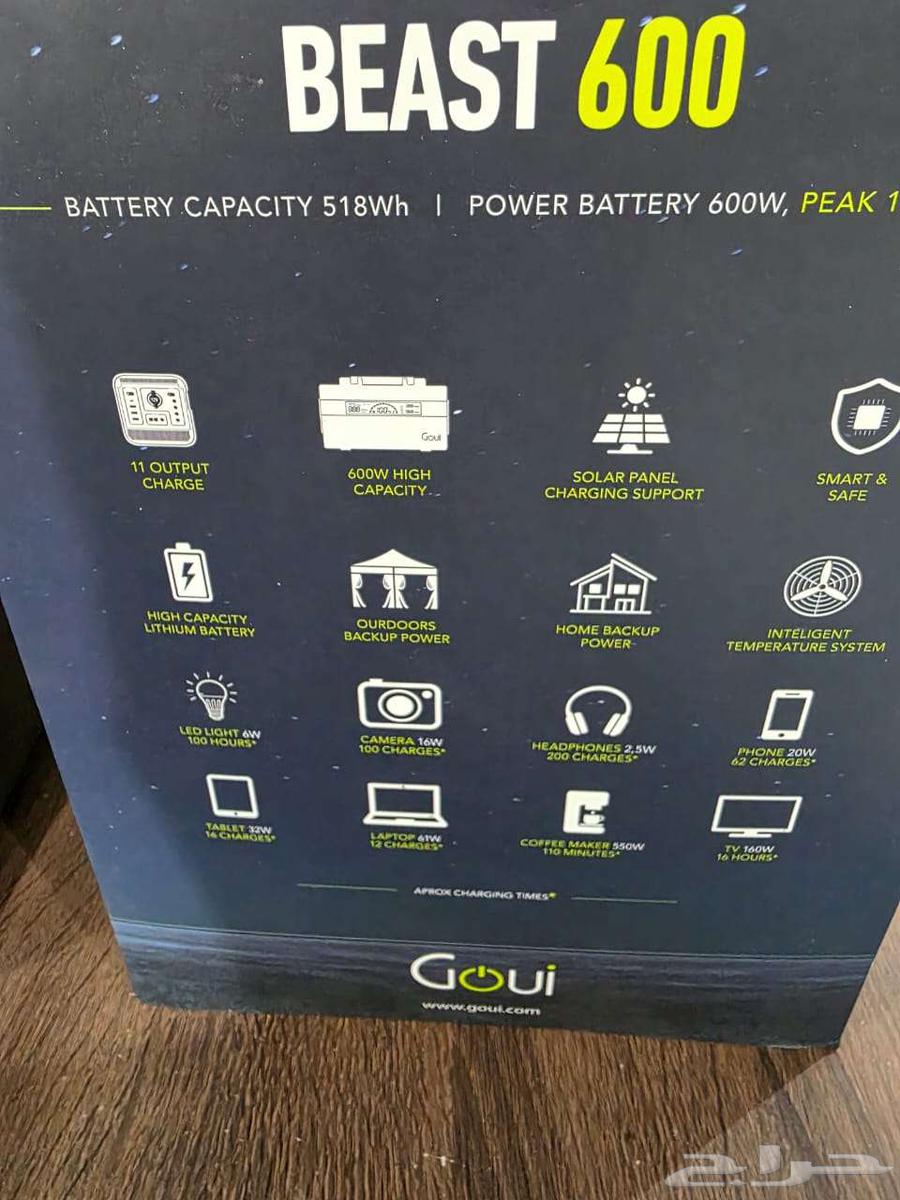 Goui Beast 600 Portable Battery in Excellent Condition (Used for 6 Months)64543492524162112