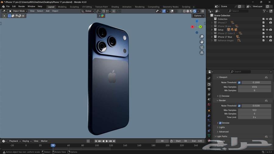 Professional iPhone 17 3D Model with Accurate Measurements Suitable for Display64544129092866111