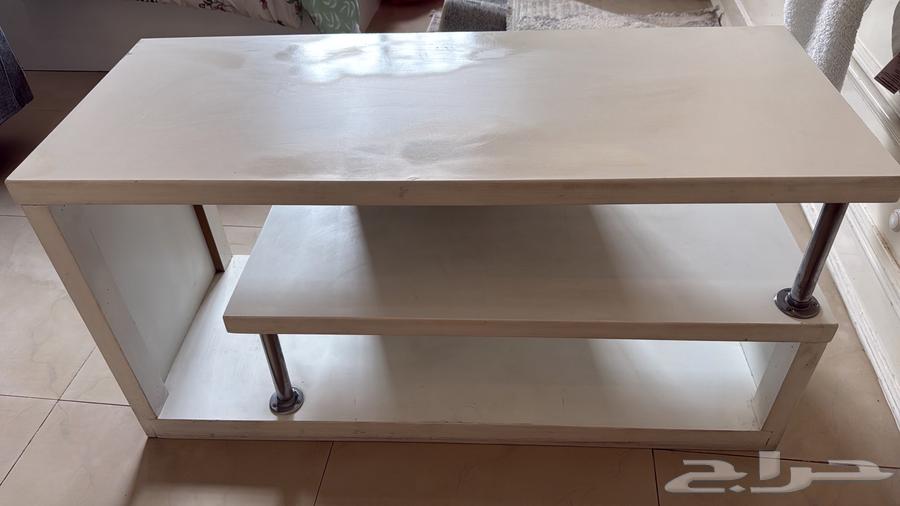 طاولة تلفزيون ابيض64496502307715110