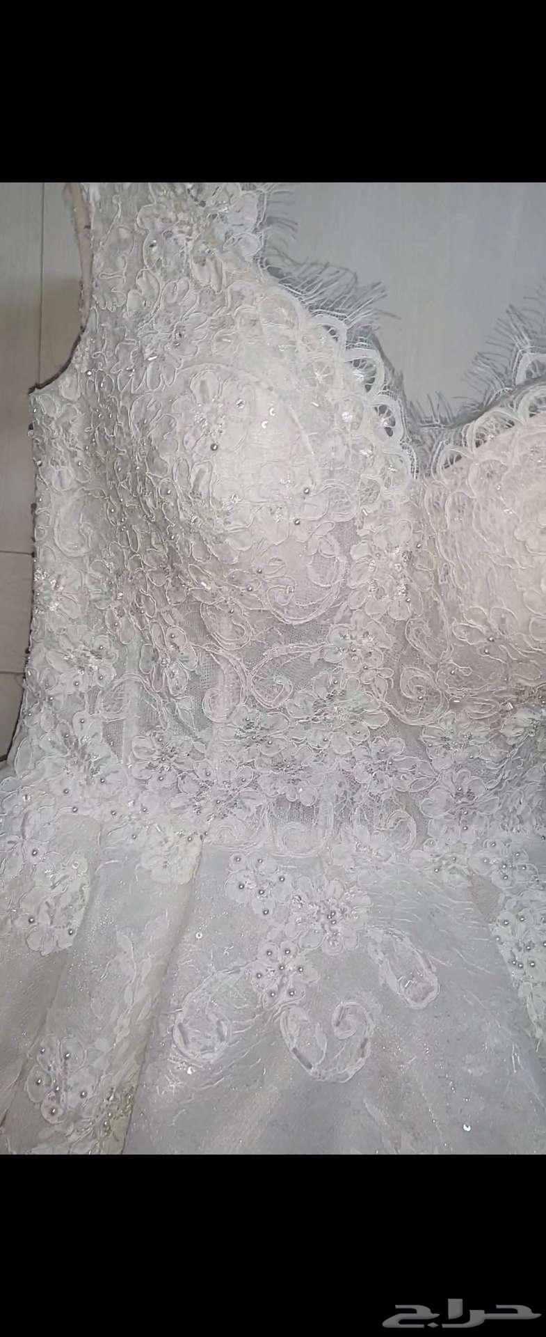 فستان عروس دانتيل مقاس سمول ميديم موديل جديد ودانتيل الهبه64557044461698110