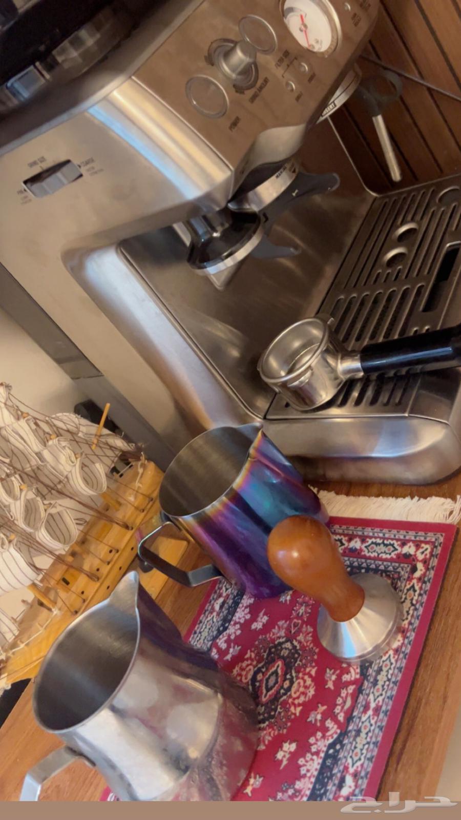 بريفيل ماكينة قهوة مع ادواتها64550332497667113