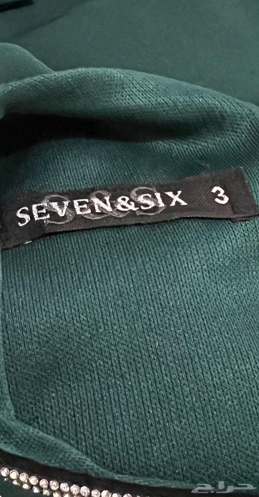 فستان اخضر ملكي فخم طويل بكم مع حزام64559492183682114