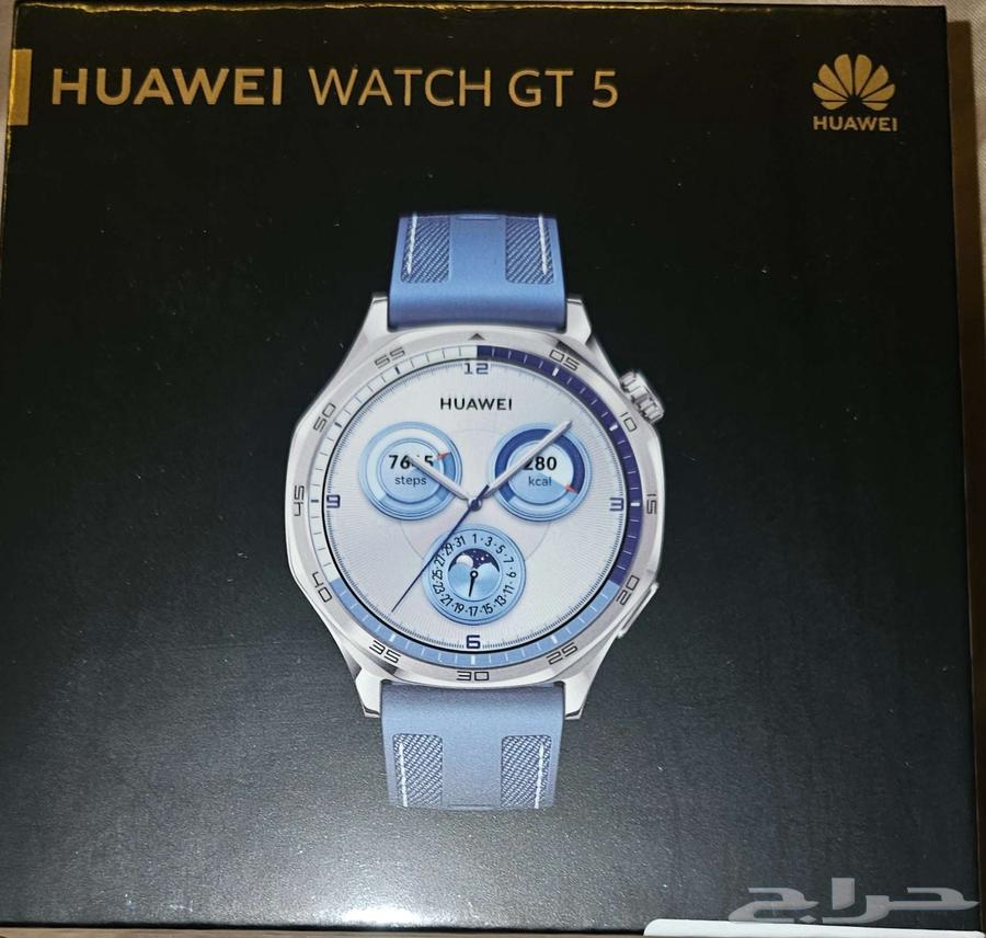 ساعة هواوي واتش جي تي 5 مقاس 46 جديده64554998189571110