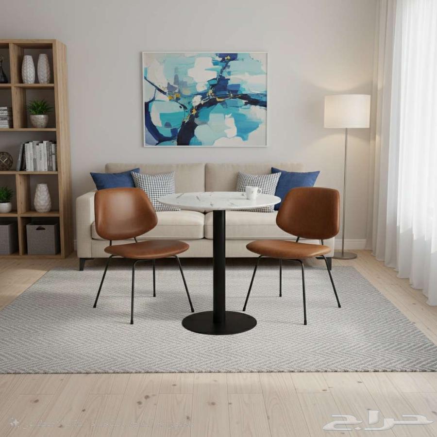 Set of Two Chairs and a Table in Black Color64556916934147111