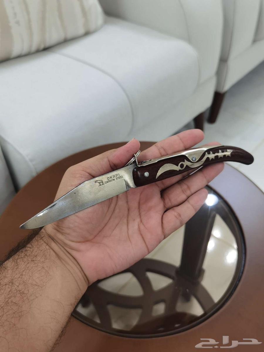 سكين اوكابي كربون استيل قديم جدا بوضع المصنع لم تستخدم64567725346946110