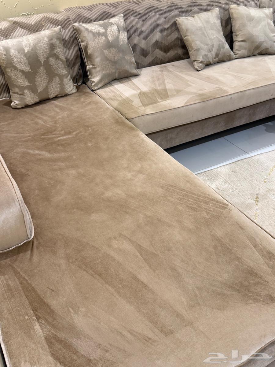 كنب للبيع حرف L مع ستارة64572069085441111