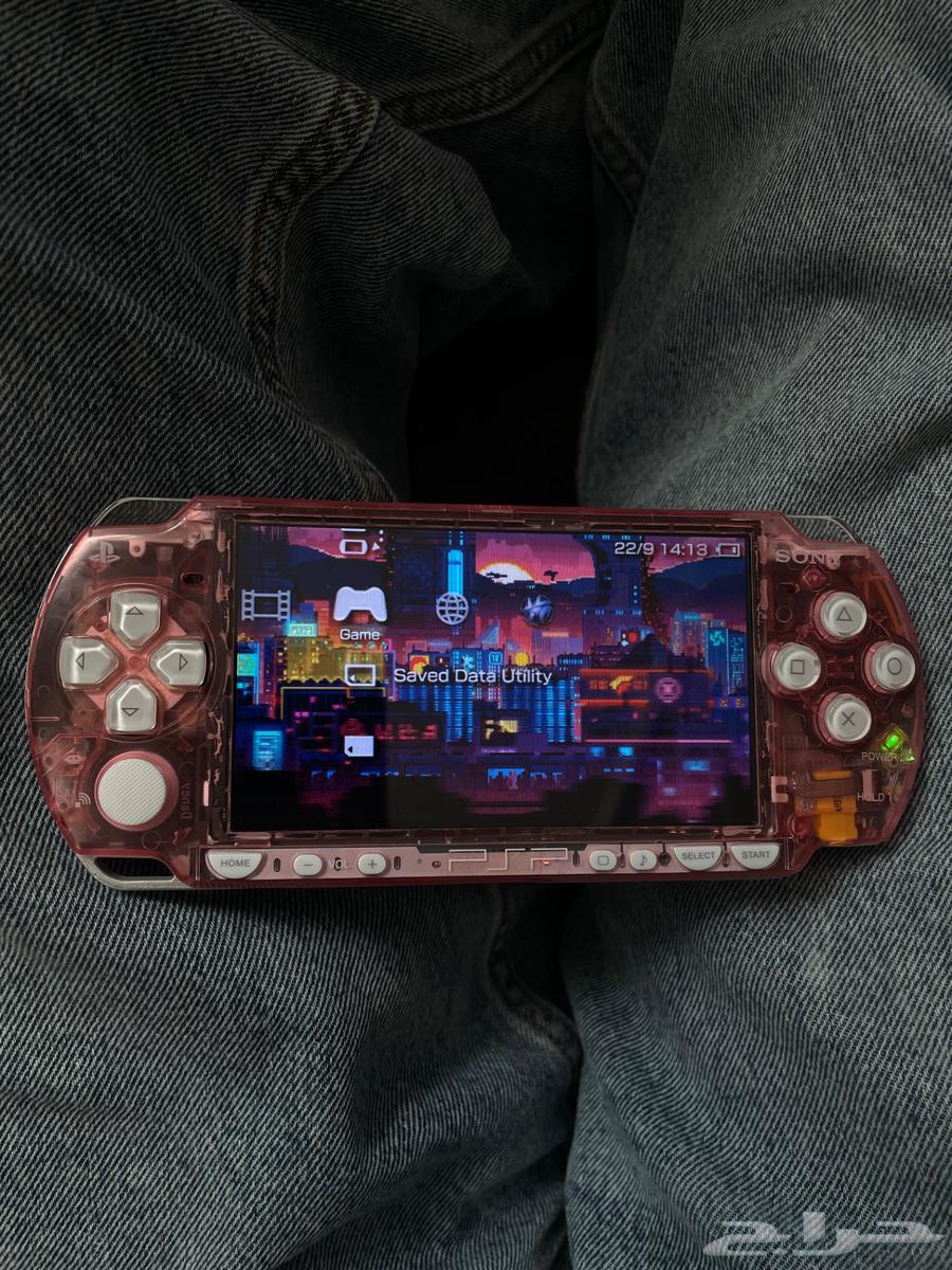 PSP 2000 مهكر وردي شفاف بدون خدوش64566589312386110