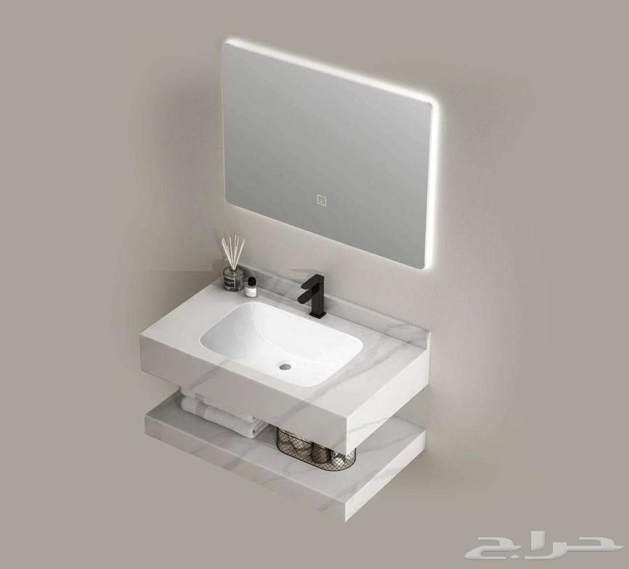 مغسلة بورسلان مقاس 60 سم 45 سم مع مرايا64567045968514113
