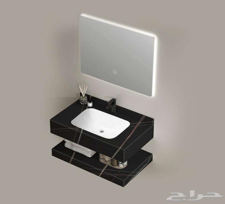 مغسلة بورسلان مقاس 60 سم 45 سم مع مرايا64567045968514112