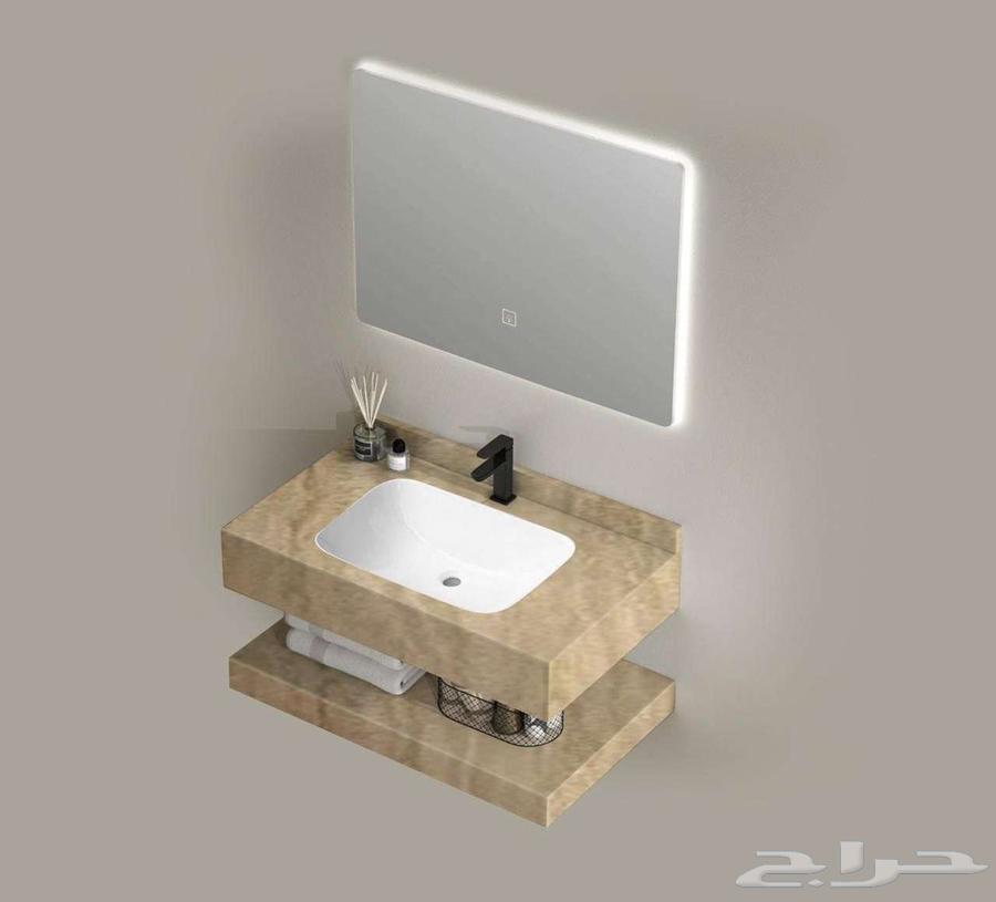 مغسلة بورسلان مقاس 60 سم 45 سم مع مرايا64567045968514110