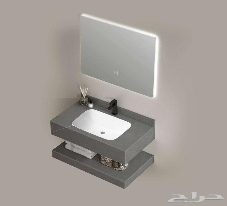 مغسلة بورسلان مقاس 60 سم 45 سم مع مرايا64567045968514111