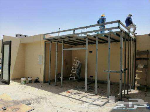 تركيب الخيام وبناء الملاحق بالسندويتش بنل والاسمنت بورد64155337749890114