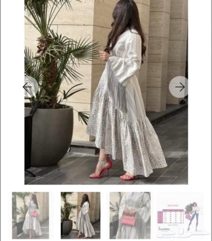 فستان بتطريز فضي و ذهبي من مصممه كويتية64573151021827110