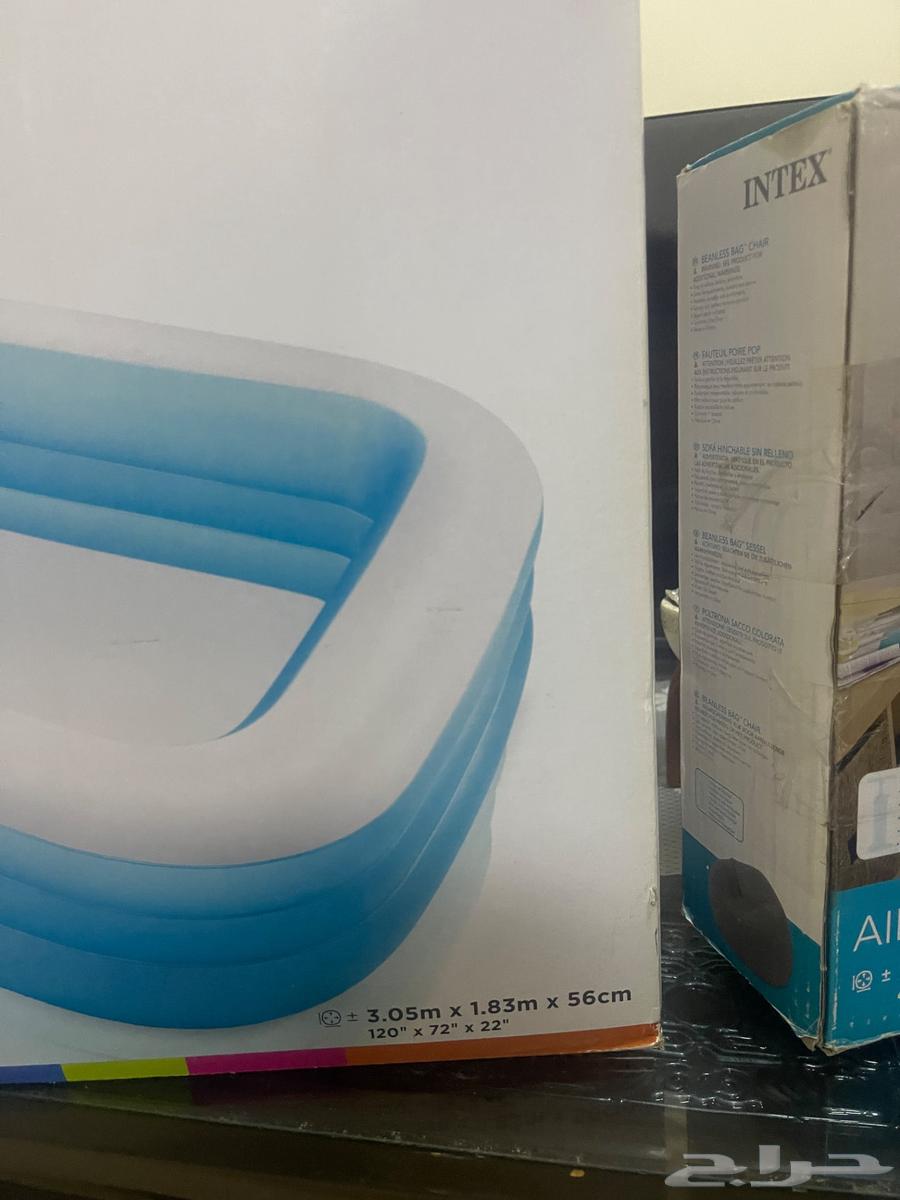 حوض سباحه عائلي و سرير اطفال وكراسي هوائية ومنفاخ وكارسيت64579951432834113