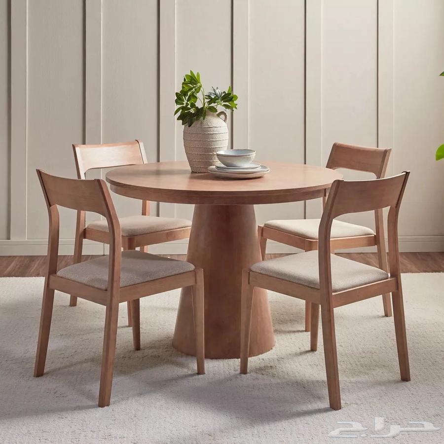 طقم سفرة 4 مقاعد - طاولة طعام خشبي64577769096194110