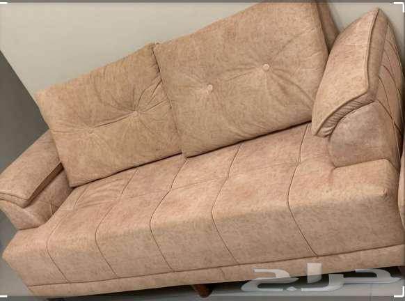 Sofa for sale with cushions, curtains, and a mattress of one meter size64585024765953110
