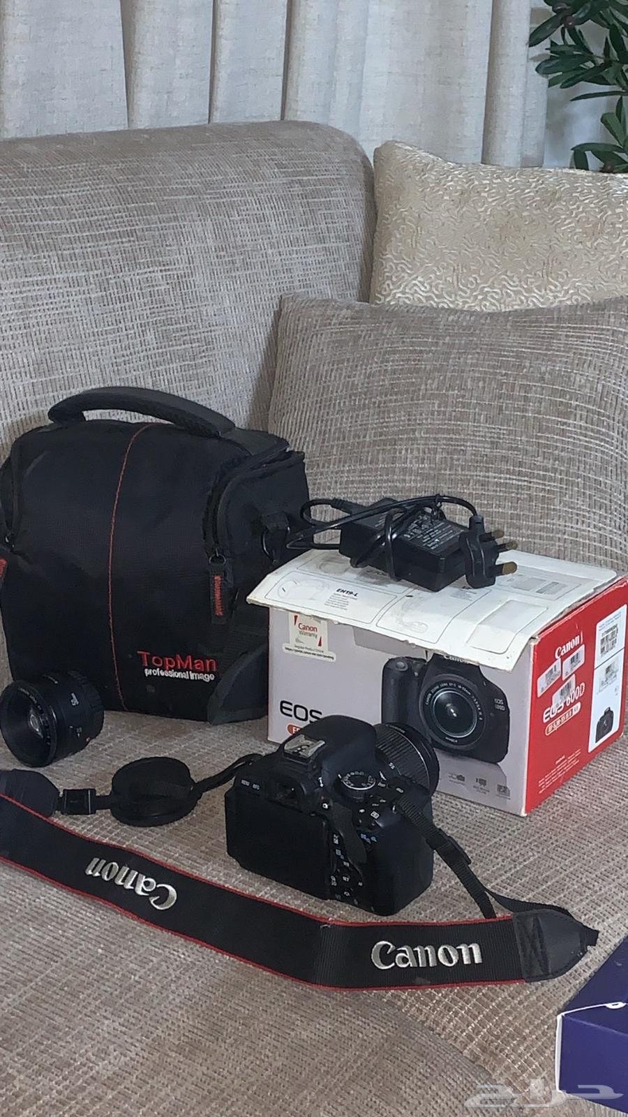 كاميرا كانون احترافيه مع ملحقاتها جديده64587429200642110
