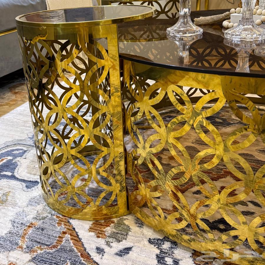 طاوله دائريه مع طاولات خدمه وطاولة تلفاز64580540921601112