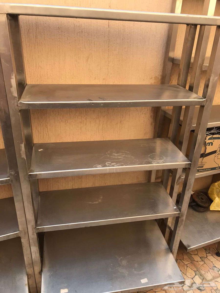 رفوف استيل بحاله جديده وجوده عاليه العدد364597139171203110