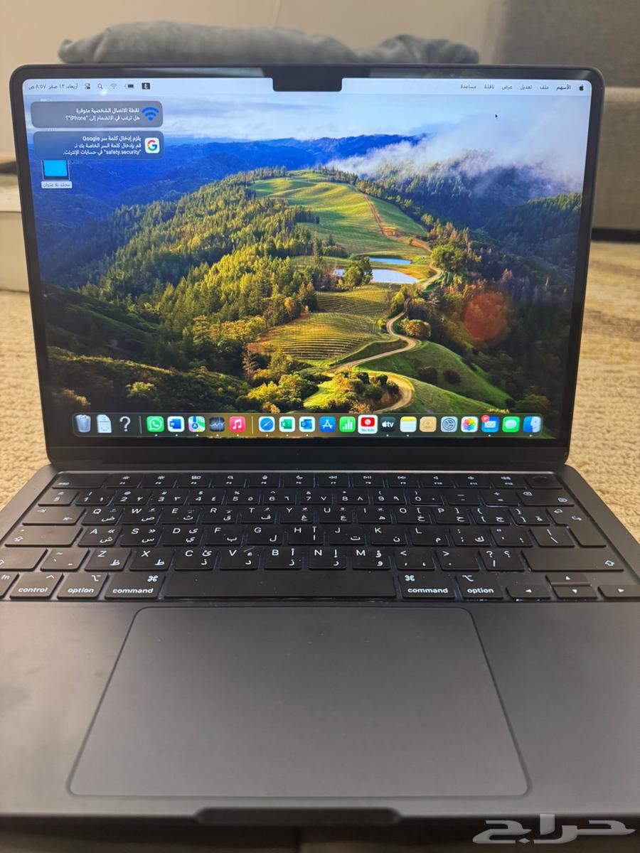 ماكبوك اير M2 شبه جديد بالكرتون والضمان64592648908802110