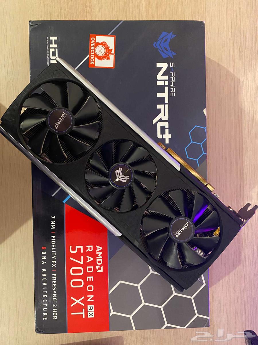 للبيع كارت شاشة AMD 5700XT بالنسخة الأعلى Sapphire Nitro64596365825281110