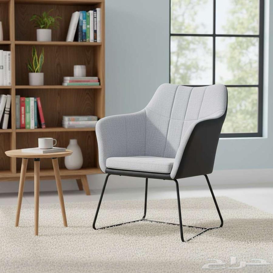 كرسي استرخاء عصري من قماش و جلد صناعي64592564882945112