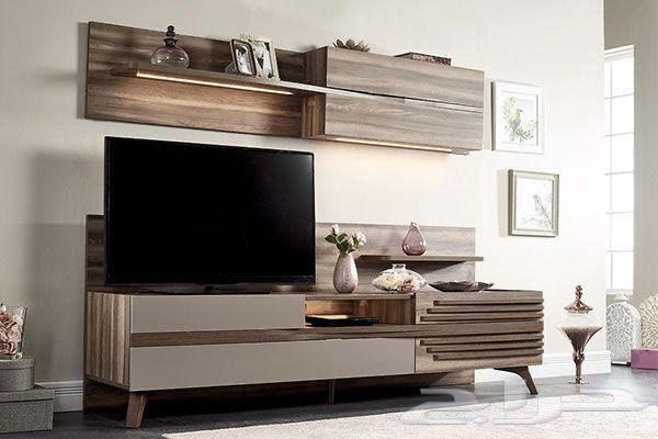 طاولة تلفزيون فخمة خشب طبيعي   صناعة تركية64606461051010110