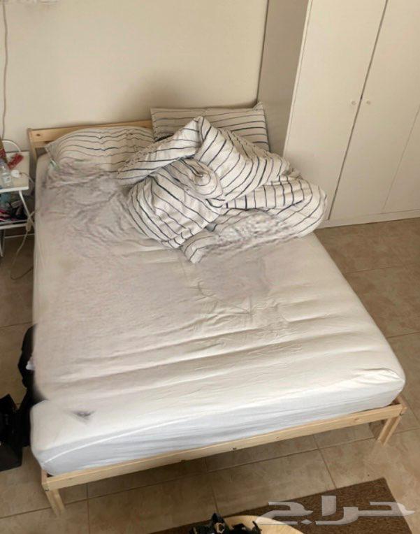 سرير خشبي ايكيا نفرين بدون مرتبة64598351894273110