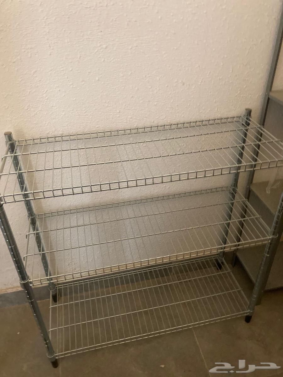 مجموعة رفوف خشب. وحديد. من ايكيا وساكو64598794824322113