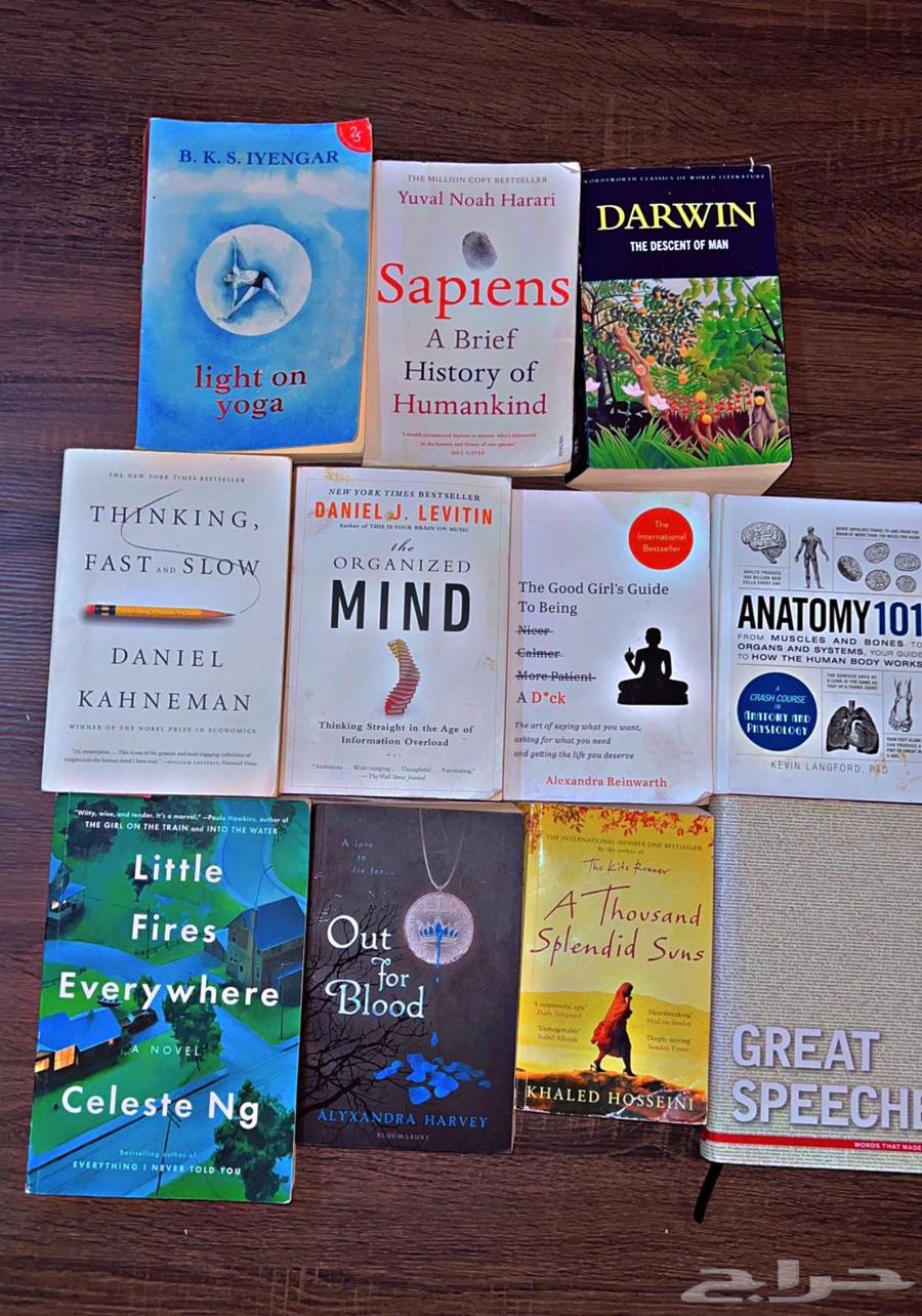 مجموعة كتب ورويات عربية وانجليزية للبيع64598671903618113