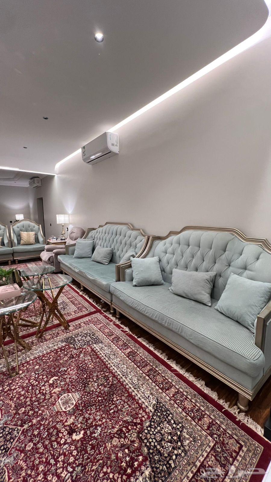 طقم كنب كلاسيكي خشب سويدي64617113085185110