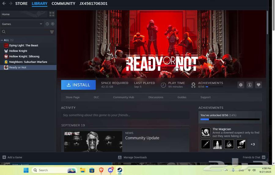 لعبة ready or not حساب ستيم64611317777539110