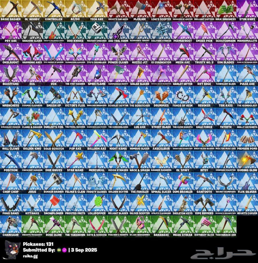 حساب فورتنايت نادر فيه بلاك نايت جون ويك 129 سكن64609423372290111