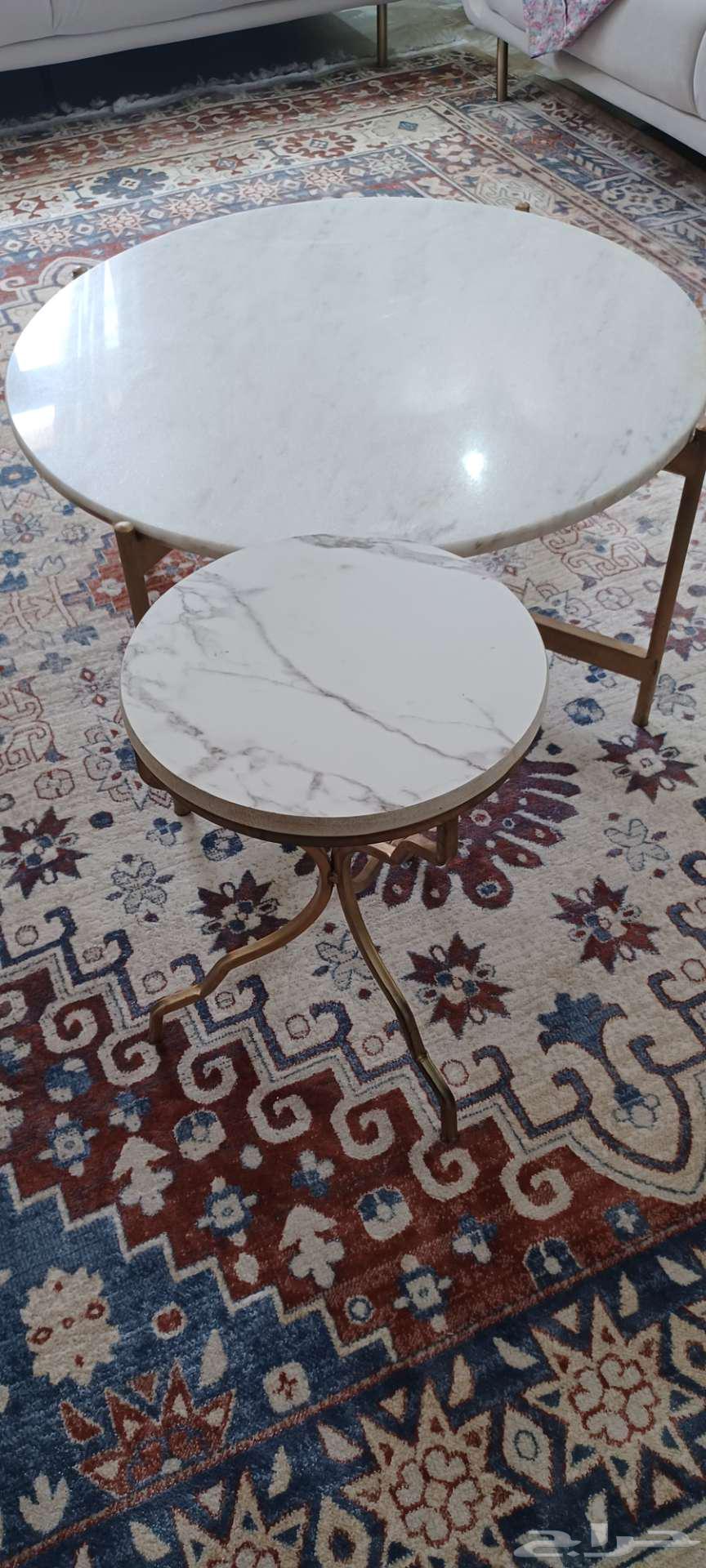 طاوله رخام وصغيره خشب64620392417281113