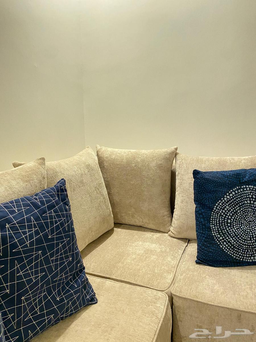 كنب L جديد وجودة ممتازة 2 3 تقريبا64622066711555111