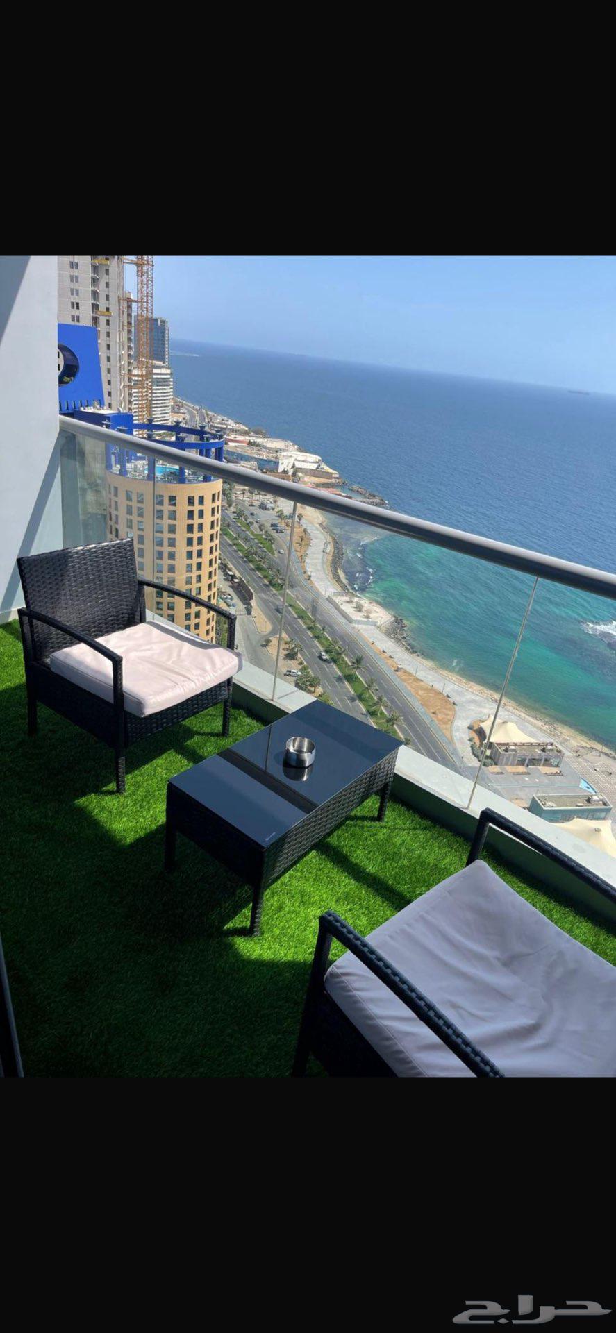 شقة للايجار في برج الجوهرة داماك غرفتين على البحر64151688252546111