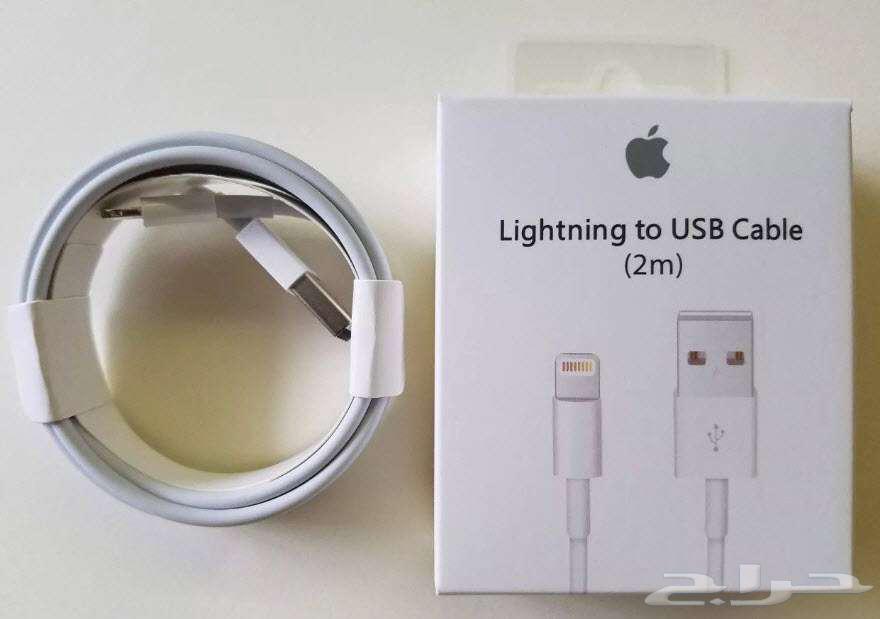 سلك ايفون مترين أصلي يو اس بي USB جديد لم يستخدم64591514404354111