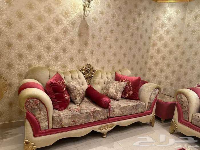 Complete living room sofa set with tables, curtain, and carpet64210749185795113