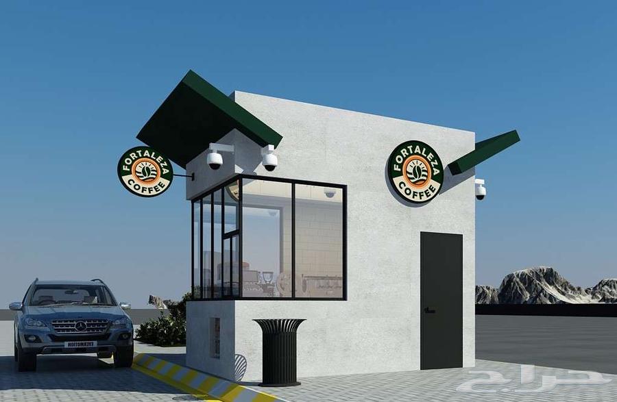 3D designer of a 3D coffee kiosk drive-thru64249723261057114